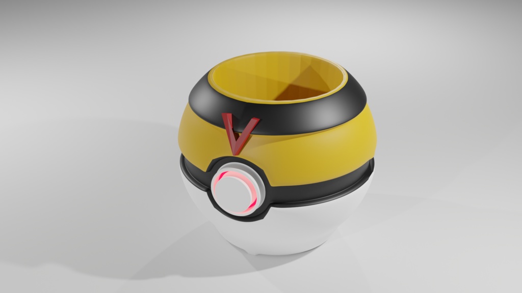 モンスターボール花瓶コレクション 1 / Lowpoly And Normal Version of Pokeball Vase Collection 1