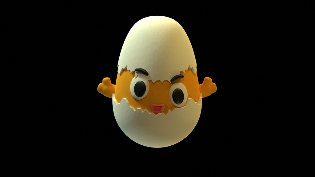 Balanced Cute Egg Made In Blender