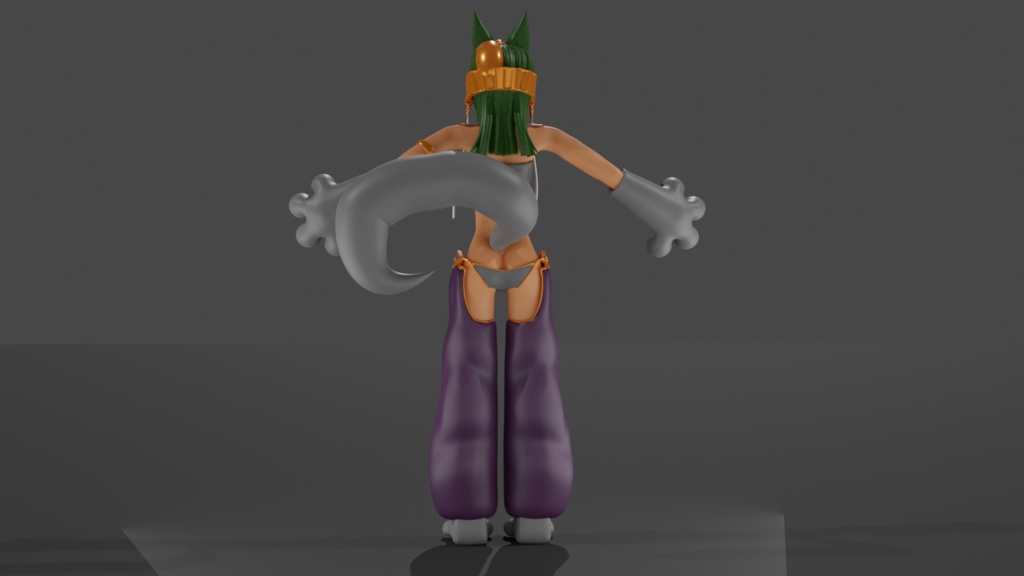 3d Sculpted Furry Female Model Made in Blender 3d