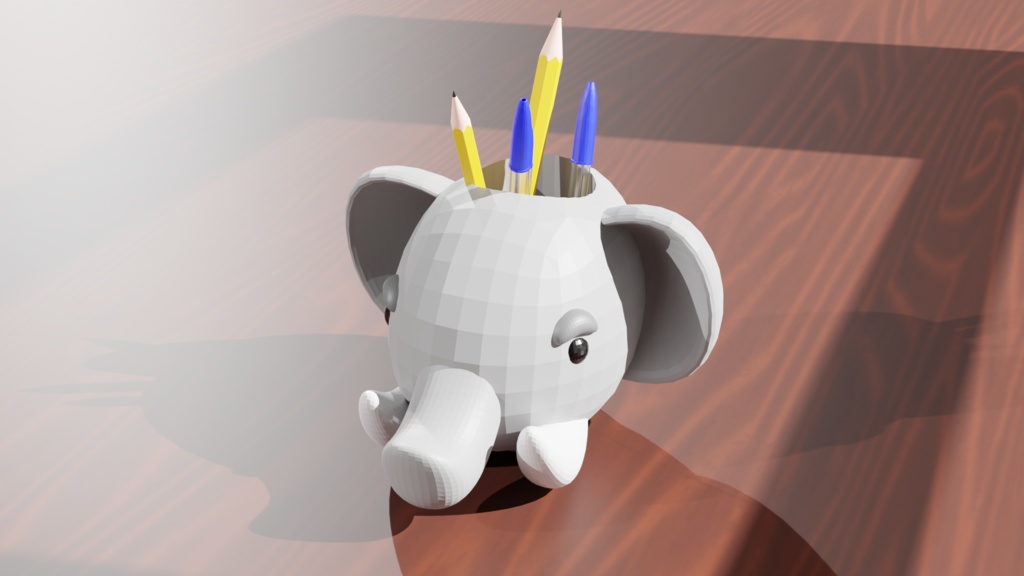かわいいぞうさんの花瓶・ペン立て Cute Elephant vase / Pen stand 
