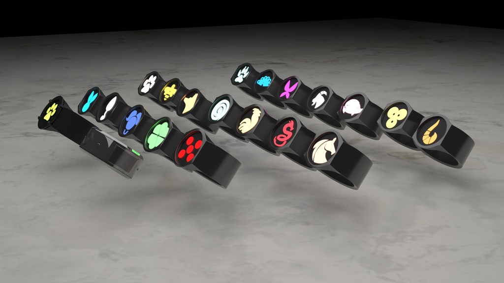 All Monarch Miraculous rings + Cat Noir Ring + Alliance Ring