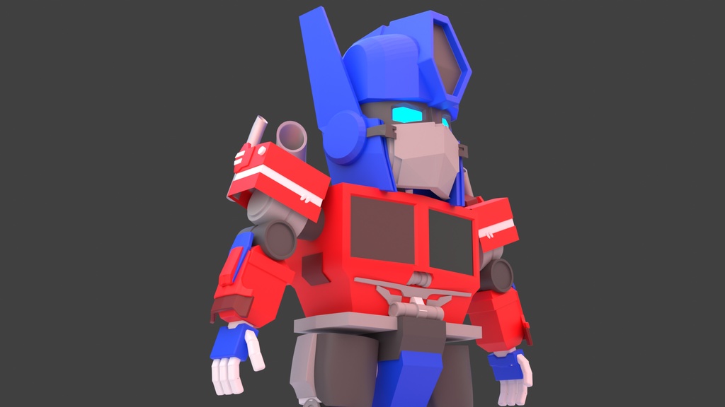 Sd Optimus prime 3d Model From the transformers Ver 2