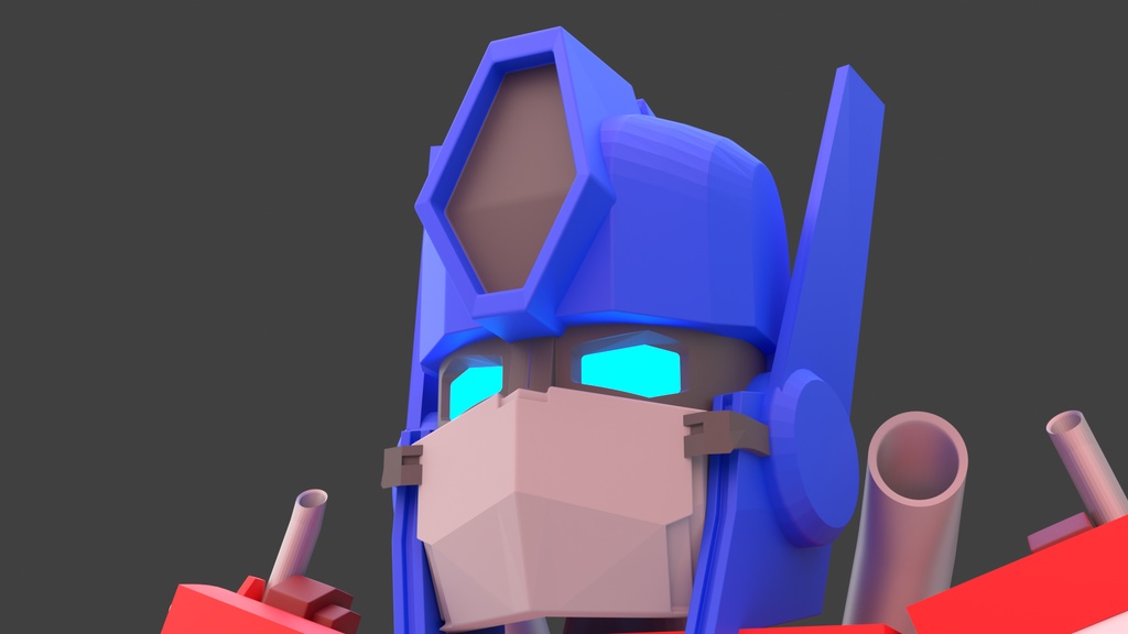 Sd Optimus prime 3d Model From the transformers Ver 2