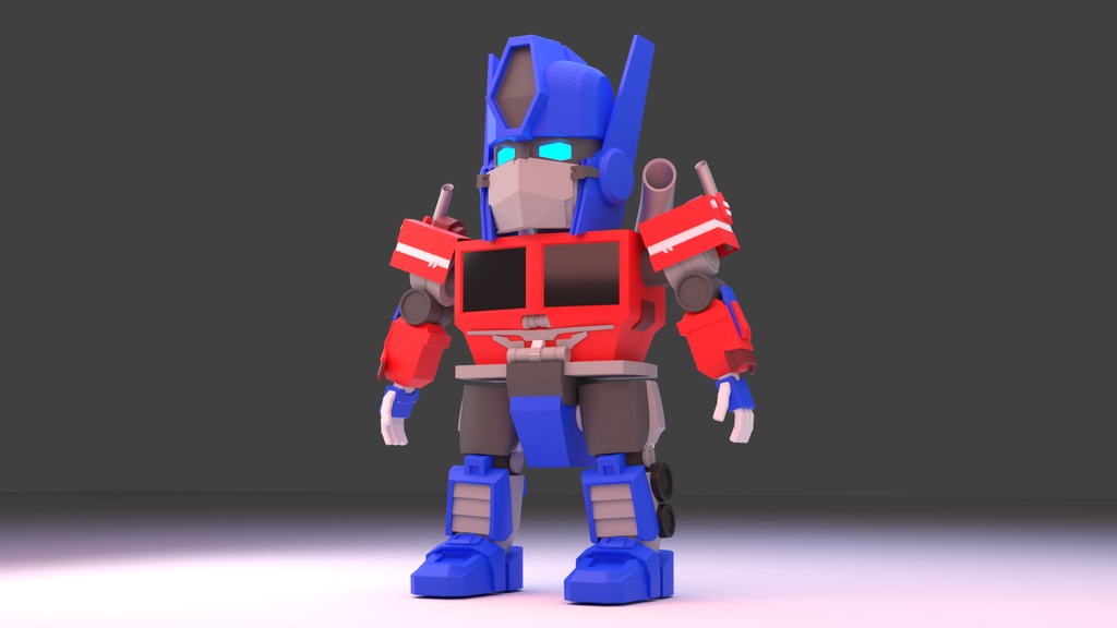 Sd Optimus prime 3d Model From the transformers Ver 2