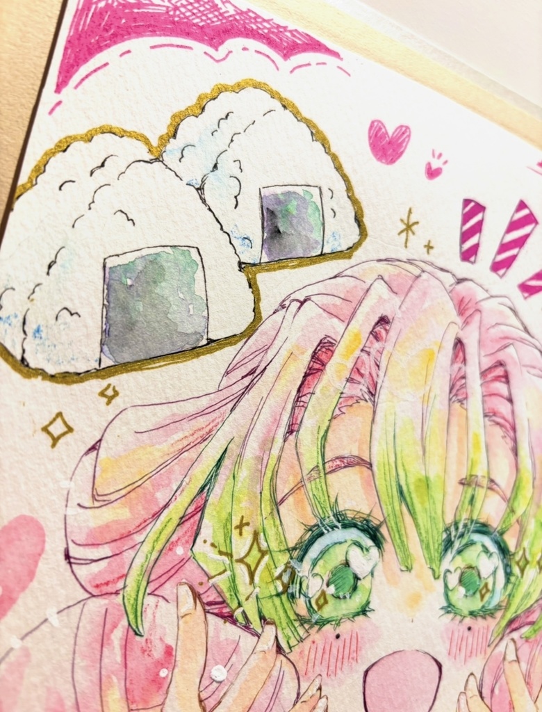 鬼滅の刃 甘露寺蜜璃ちゃん アナログイラスト