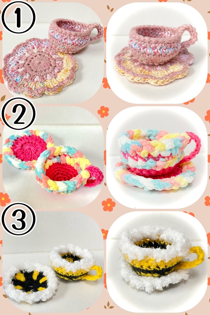 毛糸のティーカップ【10〜13cmぬい用】