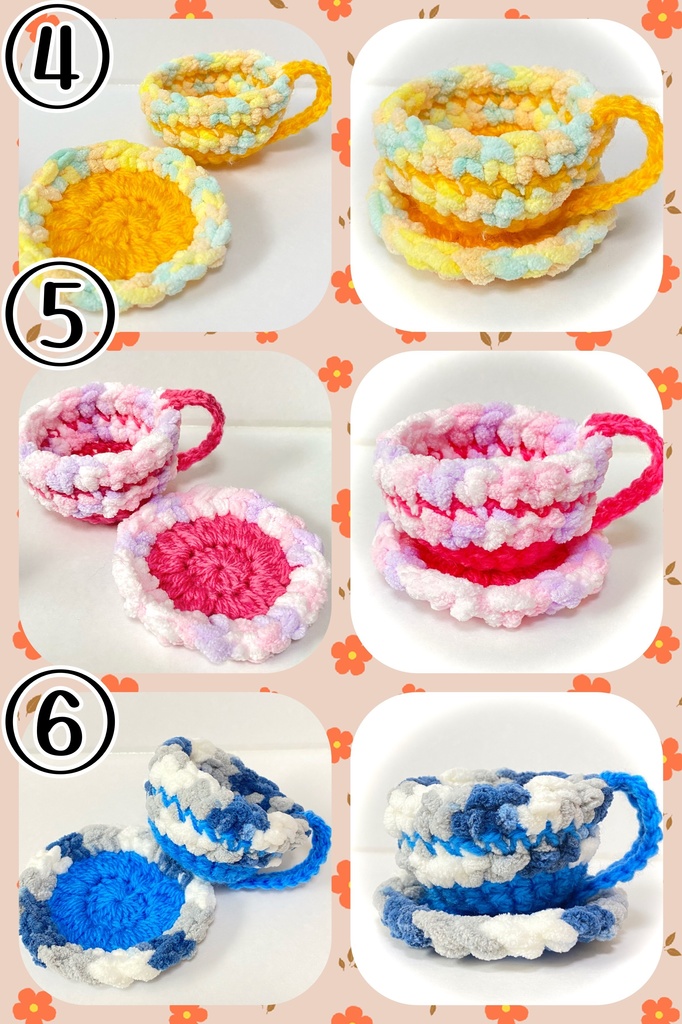 毛糸のティーカップ【10〜13cmぬい用】