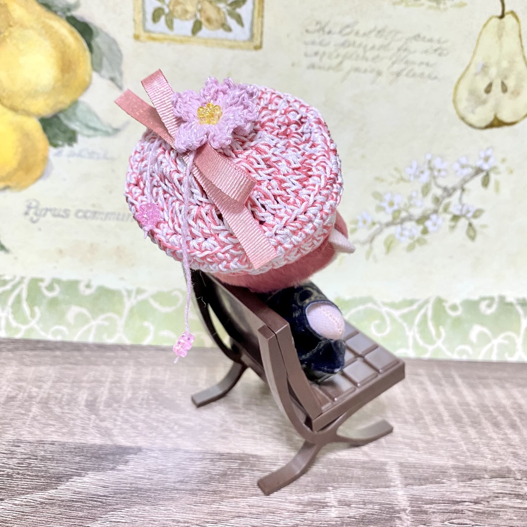 桜の帽子【10cmぬい用】