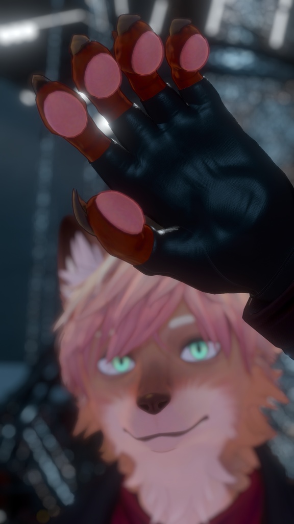 Velno Liul 対応 leather fingerless glove