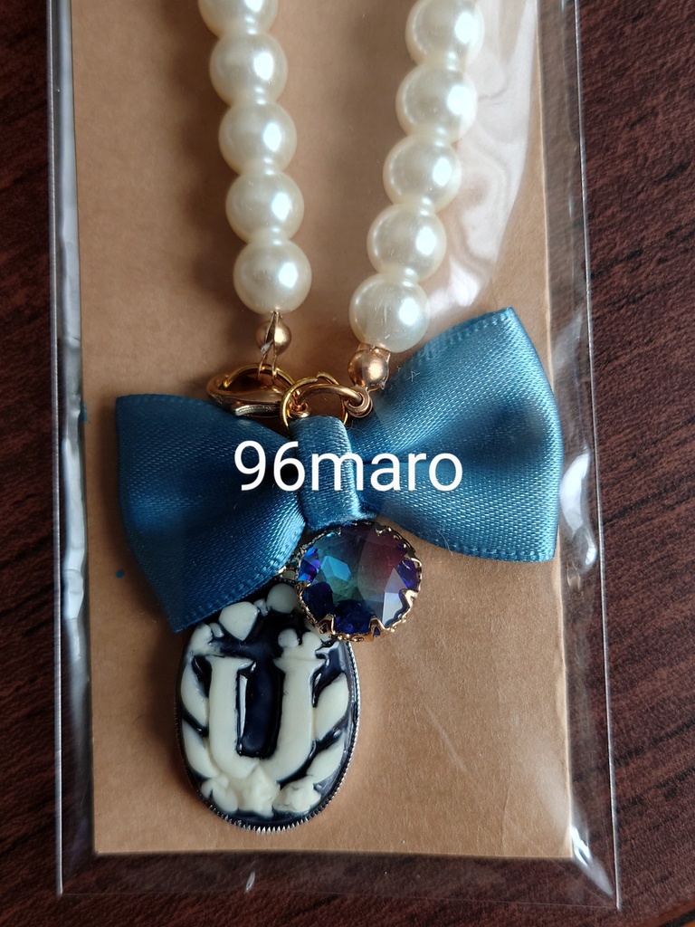 ①カメオ風⚪️パールバッグチャーム(宇髄、煉獄、炭治郎イメージ)