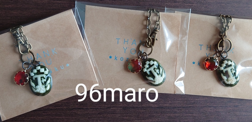 ③カメオ風チェーンバッグチャーム(💎宇髄さん/🎴炭治郎)