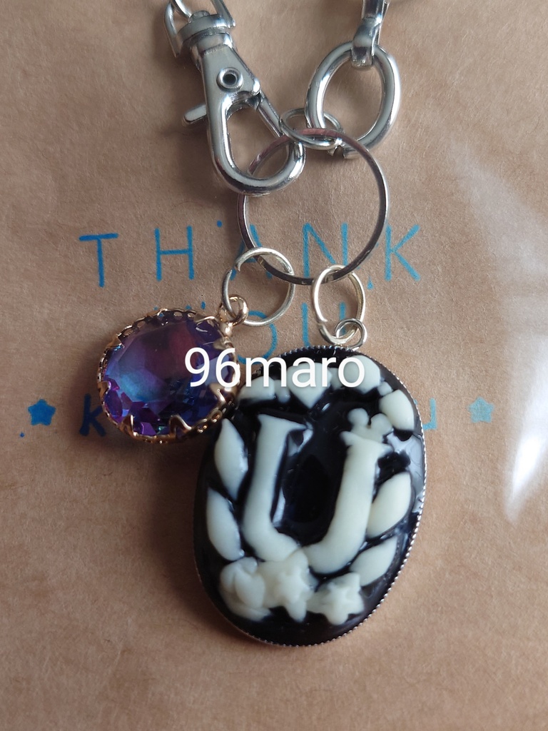 ③カメオ風チェーンバッグチャーム(💎宇髄さん/🎴炭治郎)