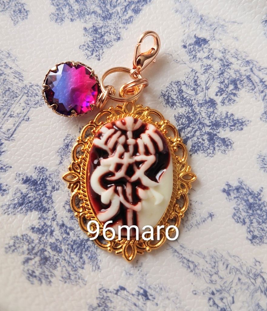 ⑧❤積怒イメージカメオ風チャーム(装飾土台)