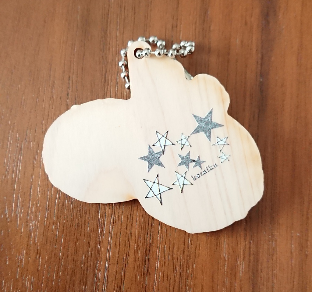 マカロンウッドチャーム(透明しおり付き)