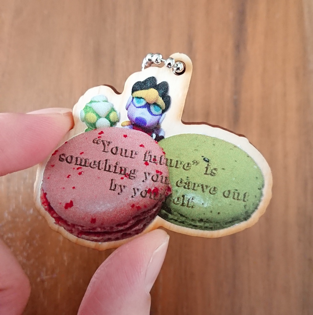 マカロンウッドチャーム(透明しおり付き)