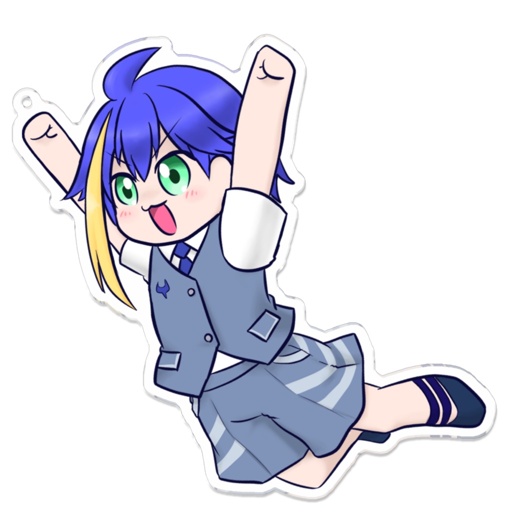 ぶらさがりマンタ・ワイルド　アクリルキーホルダー