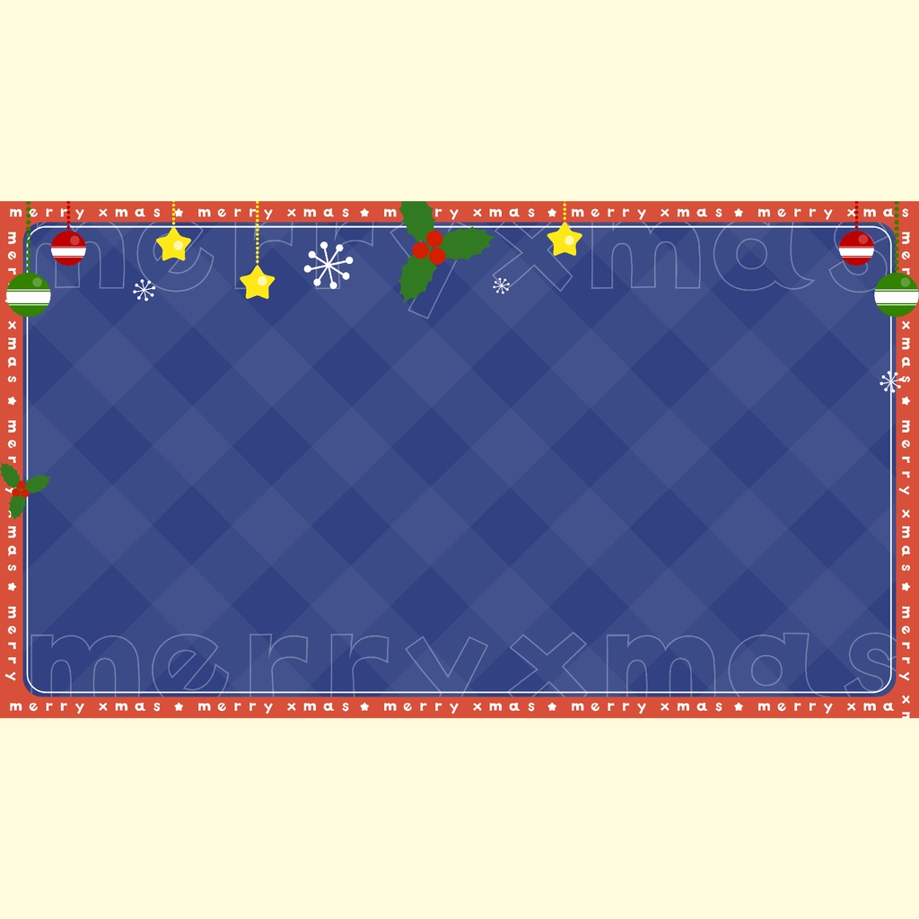 Vtuberクリスマス配信サムネイル・ロゴと背景素材