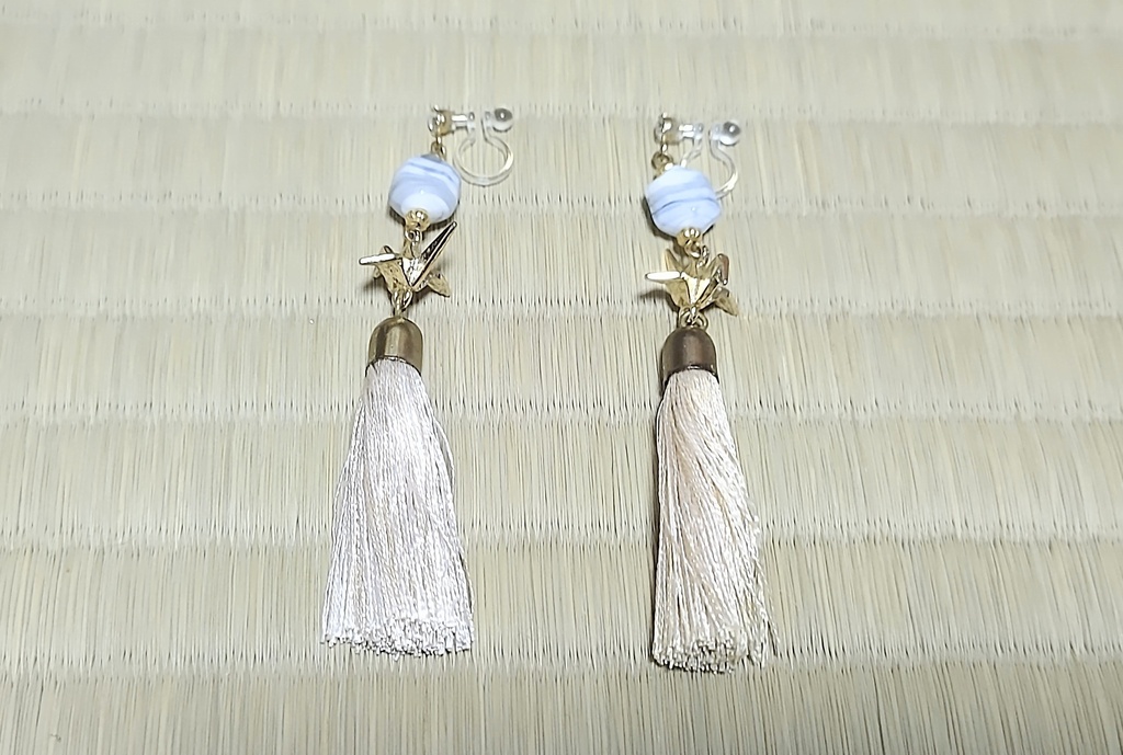 刀剣乱舞イメージ ノンホールピアス 和風フリンジ