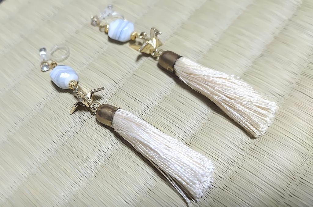 刀剣乱舞イメージ ノンホールピアス 和風フリンジ