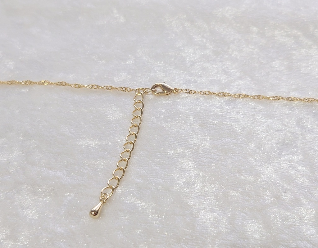 星とパールとクリスタルムーンネックレス 2種