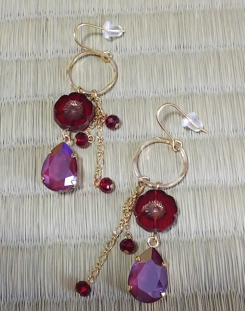 水の呼吸・ヒノカミイメージ 花雫ピアス