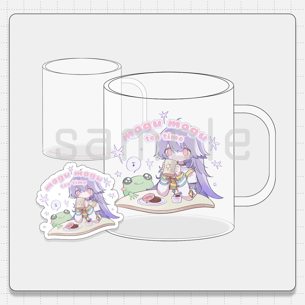kaza 2nd Anniversary GLASSMUG + sticker