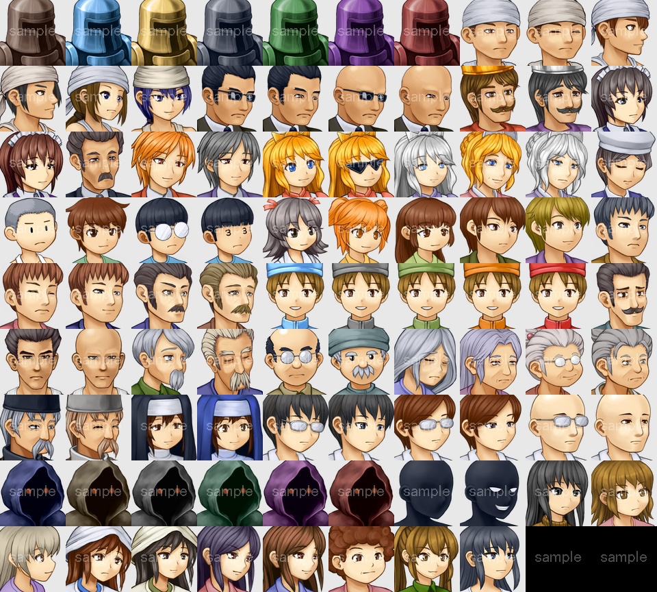 顔グラフィック素材集