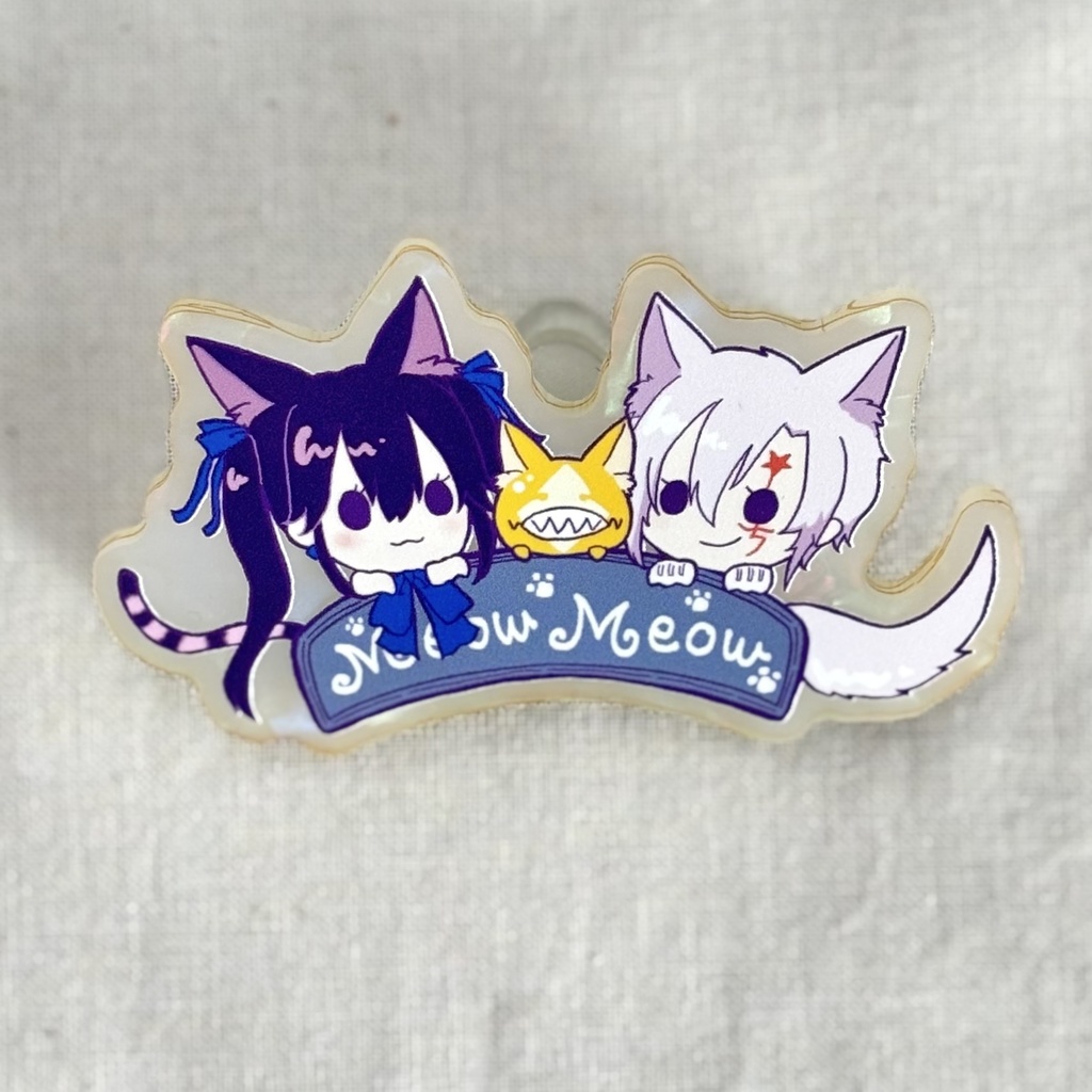 猫耳アクリルみまもりクリップ