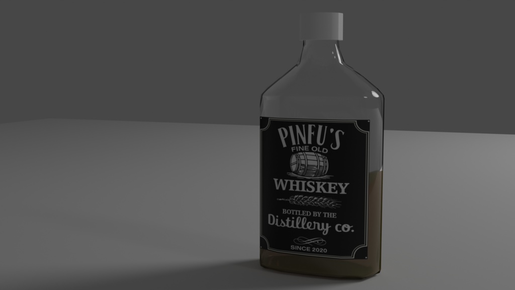 【３Dモデル 】酒瓶 / liquor bottle 350ml