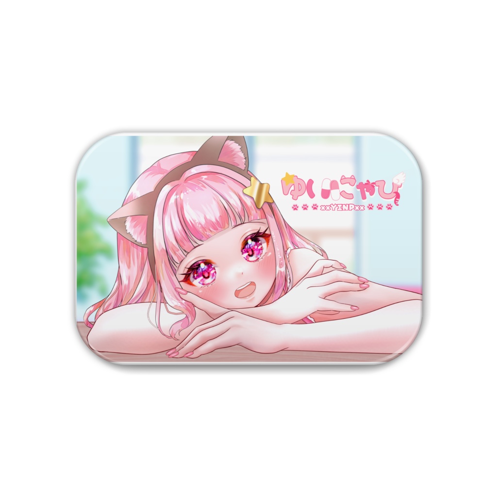 ゆいにゃぴスクエア缶バッジ(だいすち!ver.)