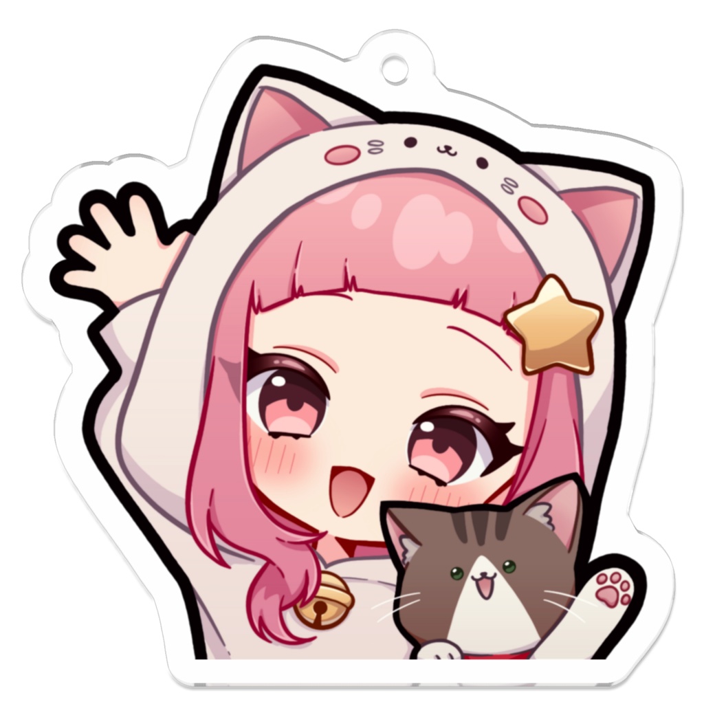 にゃぽー!アクキー(裏面コーティング有)