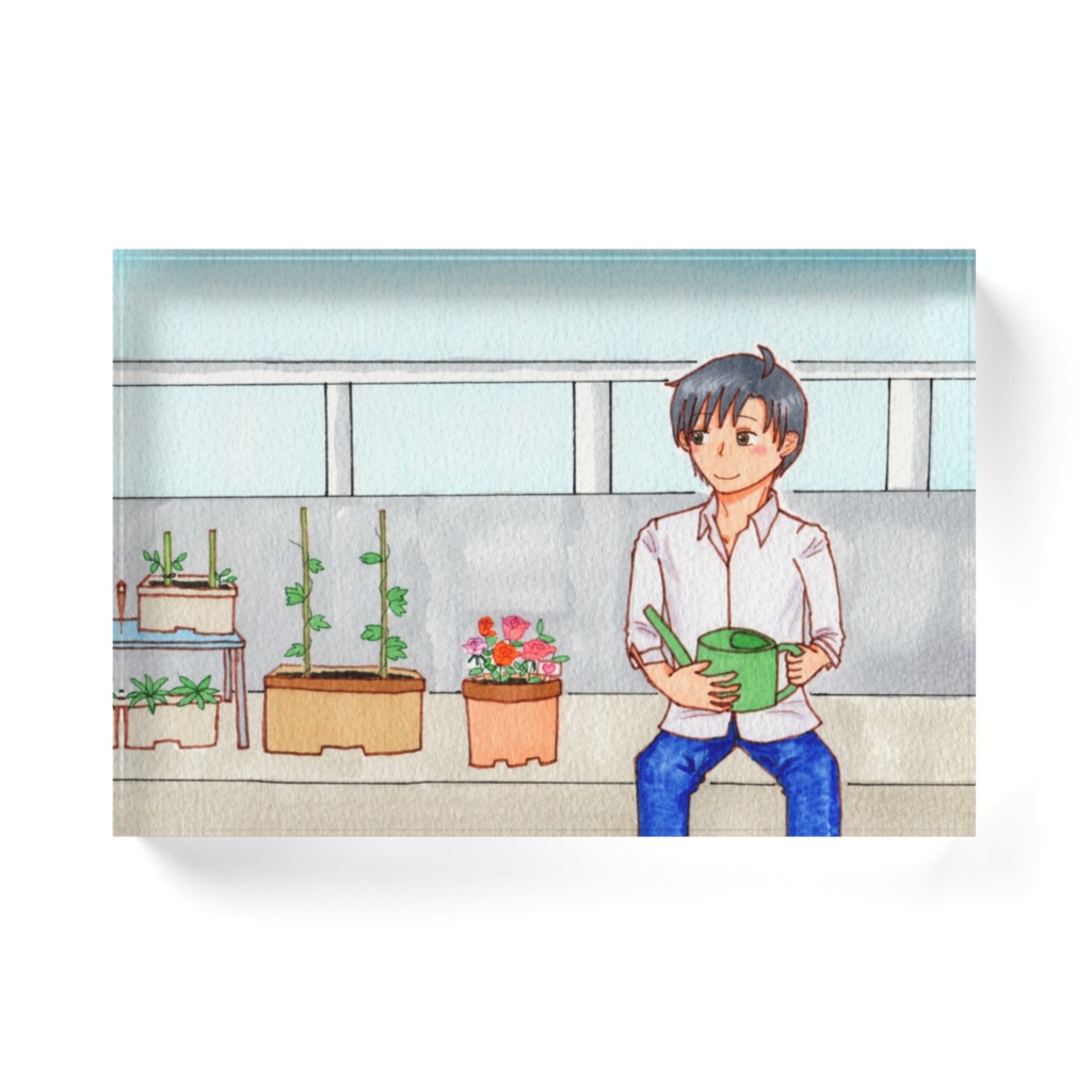 ウィンストンバースデーイラストアクリルブロック