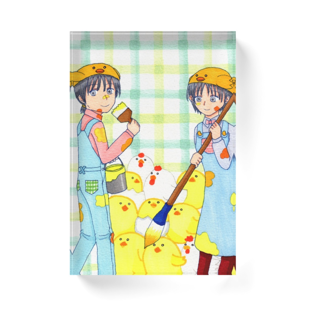 杉崎双子年賀状イラストアクリルブロック