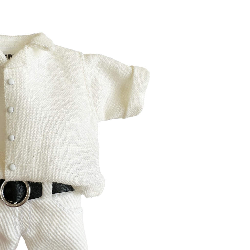 【クールホワイト】リネンタックインシャツセット