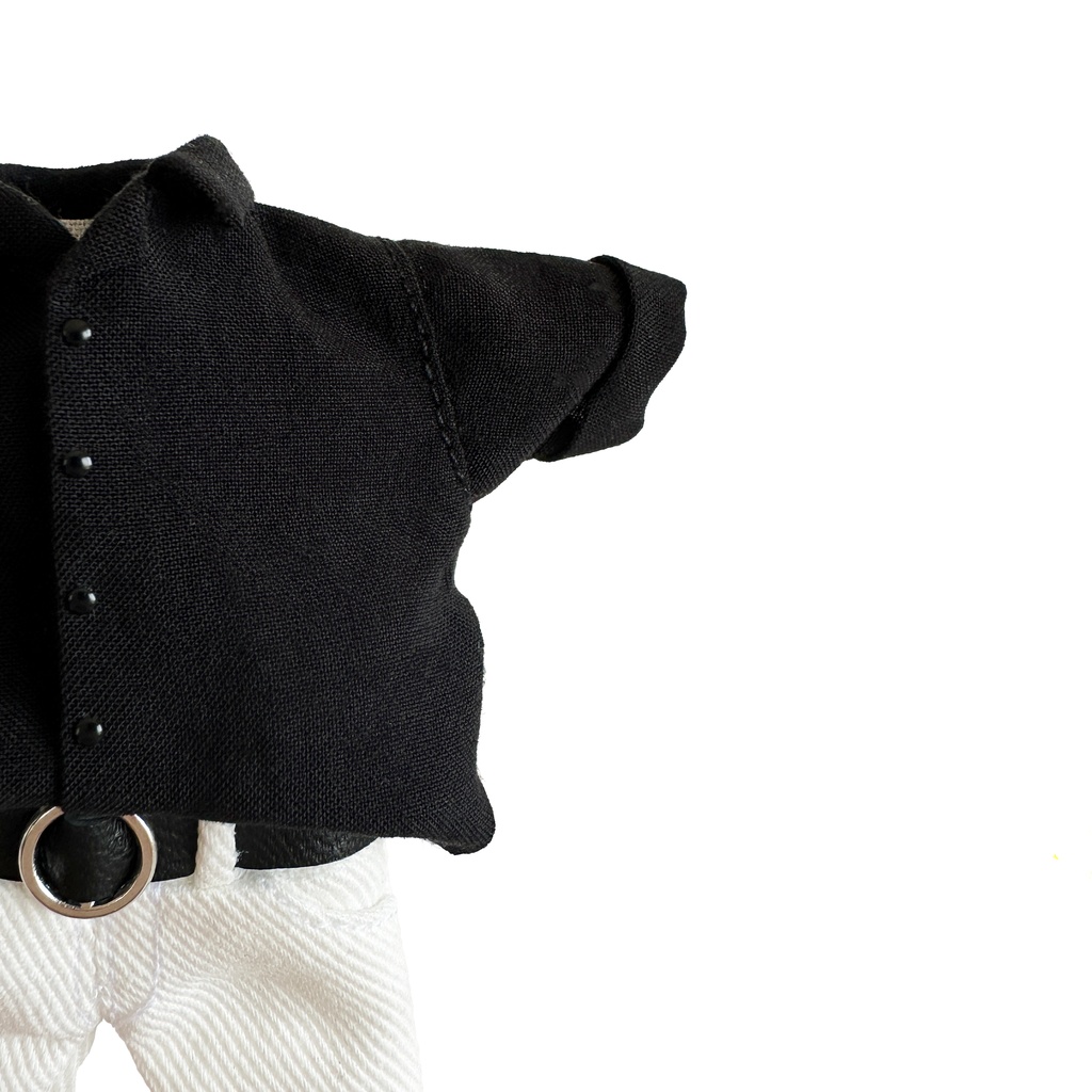 【スムースブラック】リネンタックインシャツセット