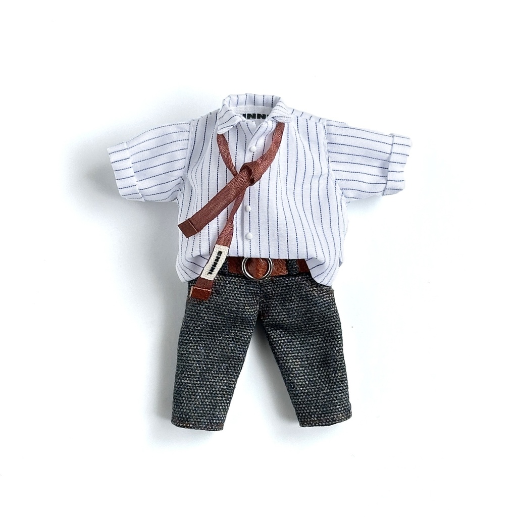 タックインシャツセット&リボンスカーフ