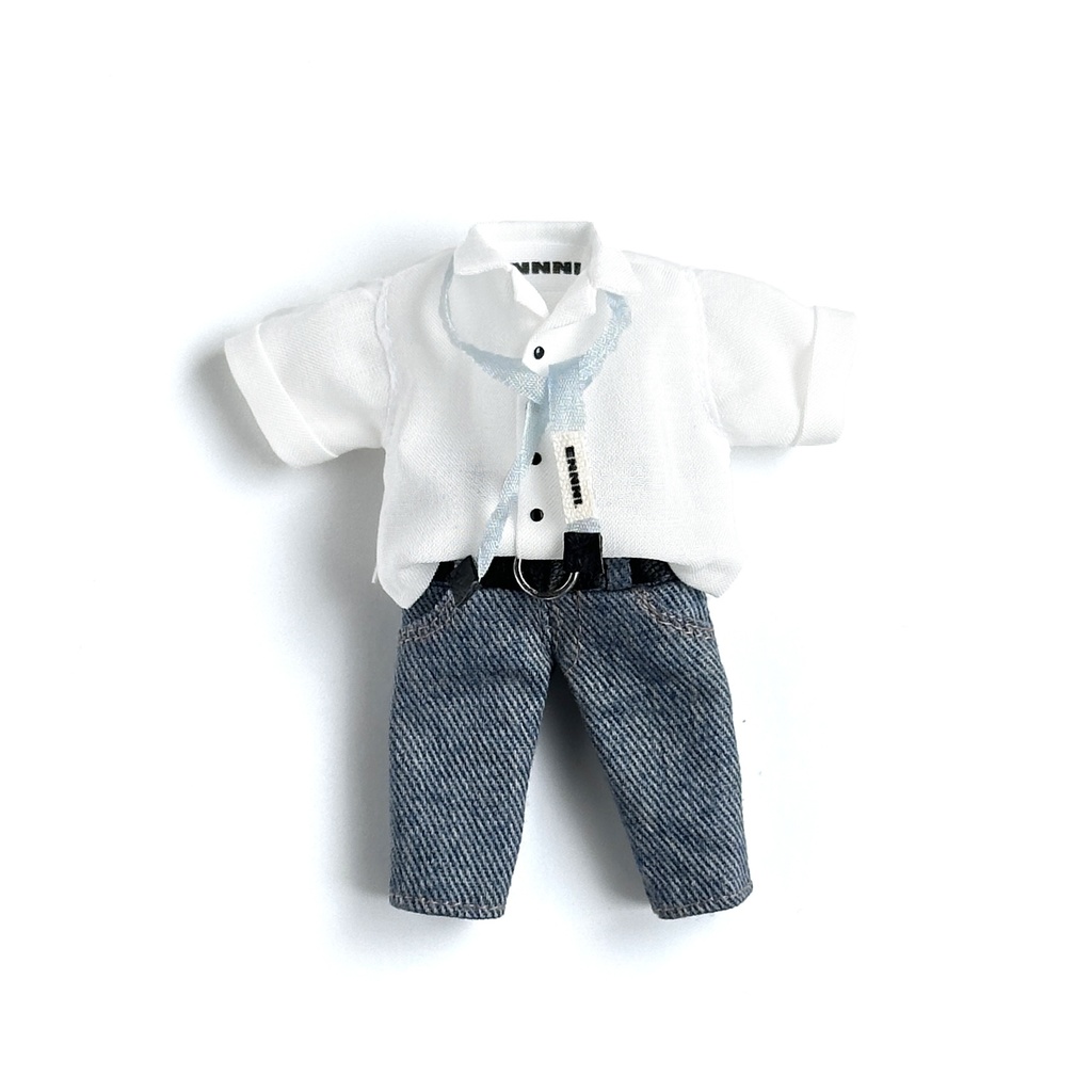 タックインシャツセット&リボンスカーフ