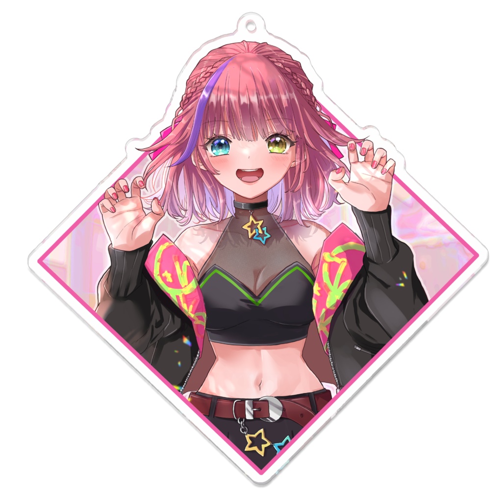 「黒ちかさん（がおー）」のアクリルキーホルダー