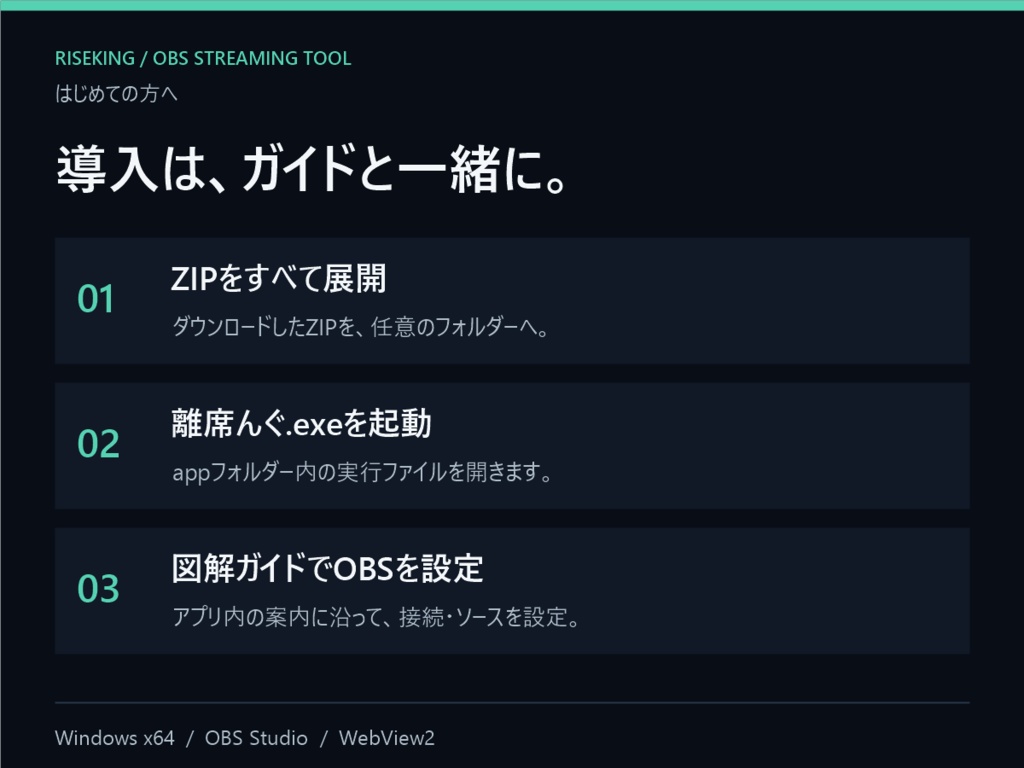 離席んぐ 無料版|OBSの離席・復帰演出ツール