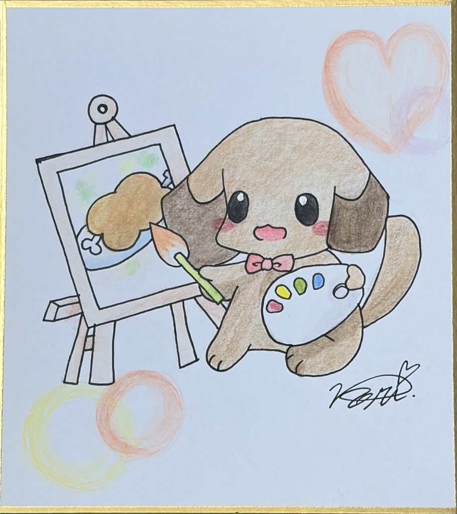 ありさか画伯シリーズ③｜るー画伯の大冒険（原画／小色紙・1点もの）