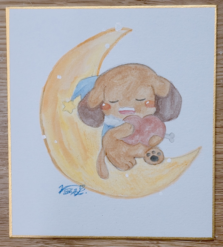 ありさか画伯シリーズ⑤｜夢見心地。（原画／小色紙・1点もの）