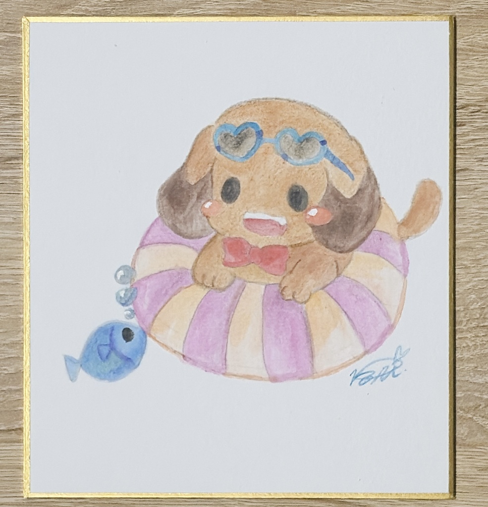ありさか画伯シリーズ⑥|ぷかぷか日和。(原画/小色紙・1点もの)