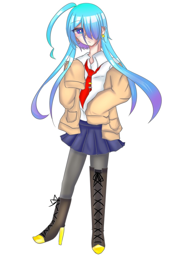 歩色ちゃんの冬服立ち絵アクリルスタンド