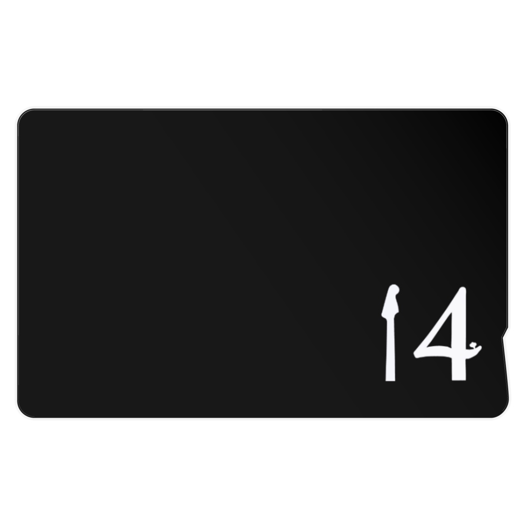 14【黒】ICカードステッカー