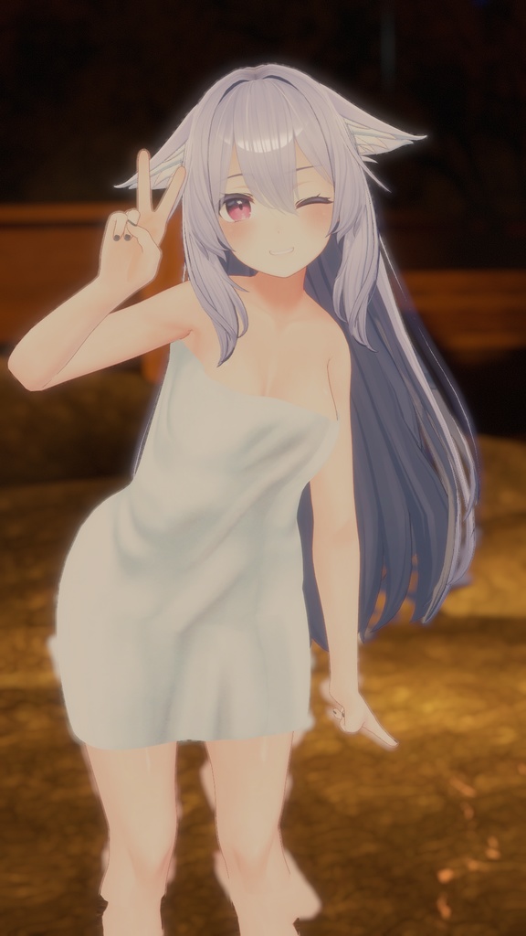 【桔梗対応】温泉バスタオル【VRChat向け】