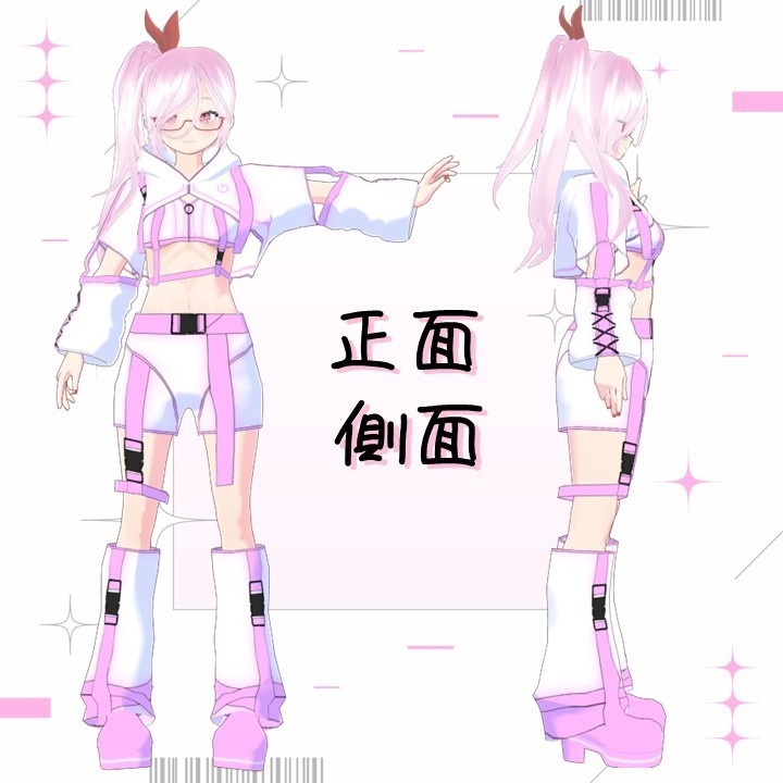 【VRoid製オリジナル3Dモデル】さくら / Sakura【.VRM/.Vroid】