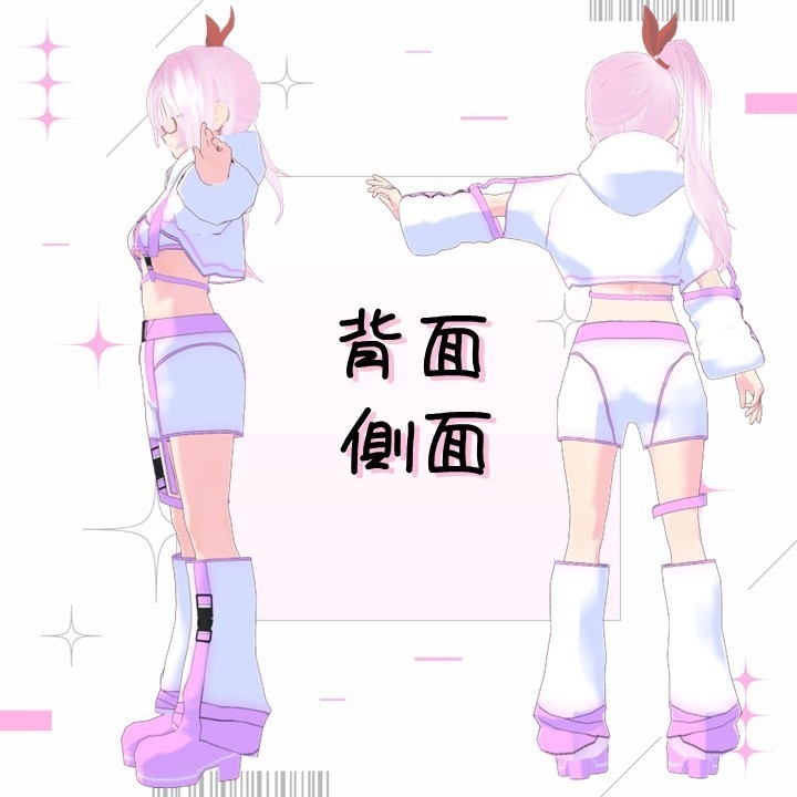 【VRoid製オリジナル3Dモデル】さくら / Sakura【.VRM/.Vroid】