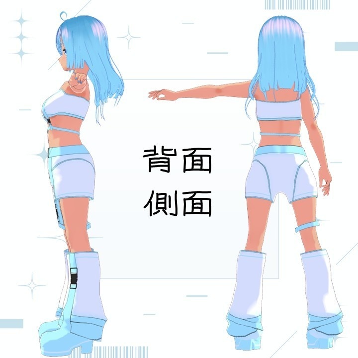 【VRoid製オリジナル3Dモデル】ネモフィラ / Nemophila【.VRM/.Vroid】