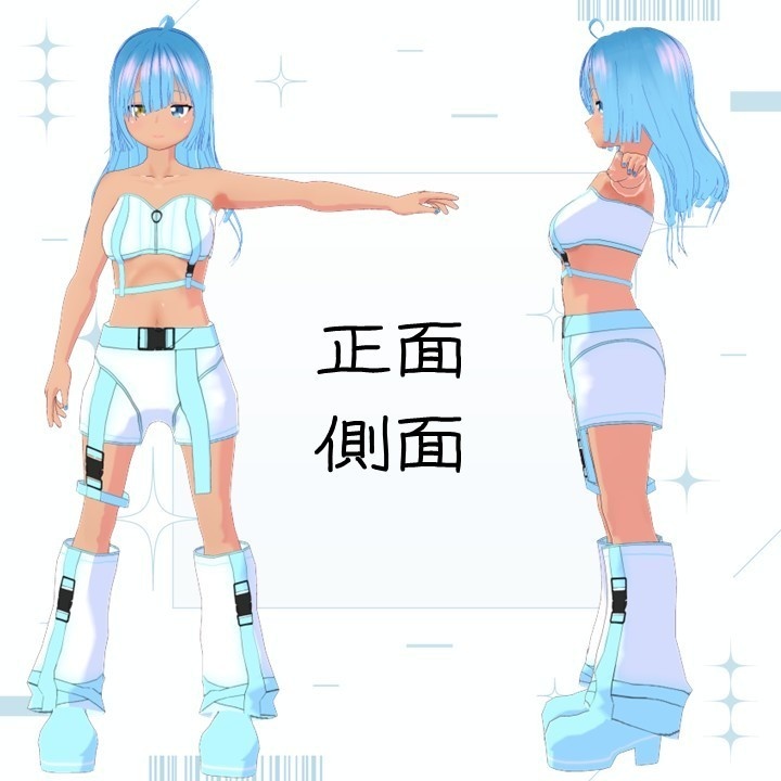 【VRoid製オリジナル3Dモデル】ネモフィラ / Nemophila【.VRM/.Vroid】