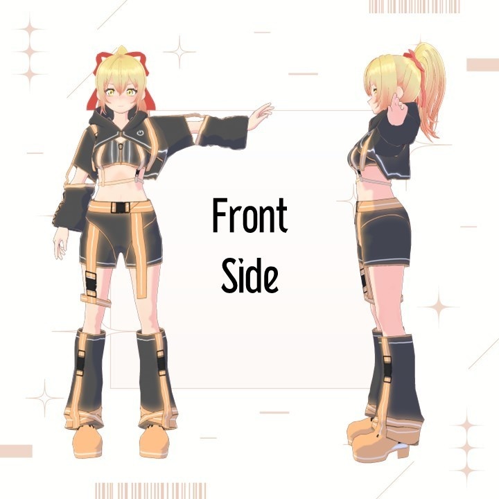 【VRoid製オリジナル3Dモデル】カレン / Calendula【.VRM/.Vroid】